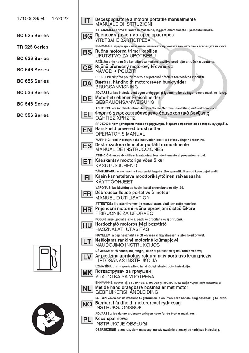 Stiga BC 625 Series Operator's manual Stiga BC 625 Series Operator's manual