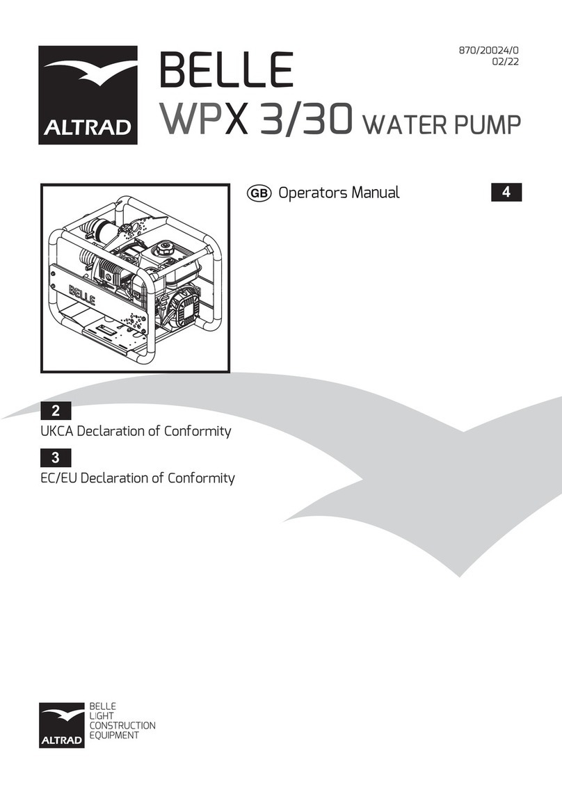 Altrad BELLE WPX 3/30 Operator's manual