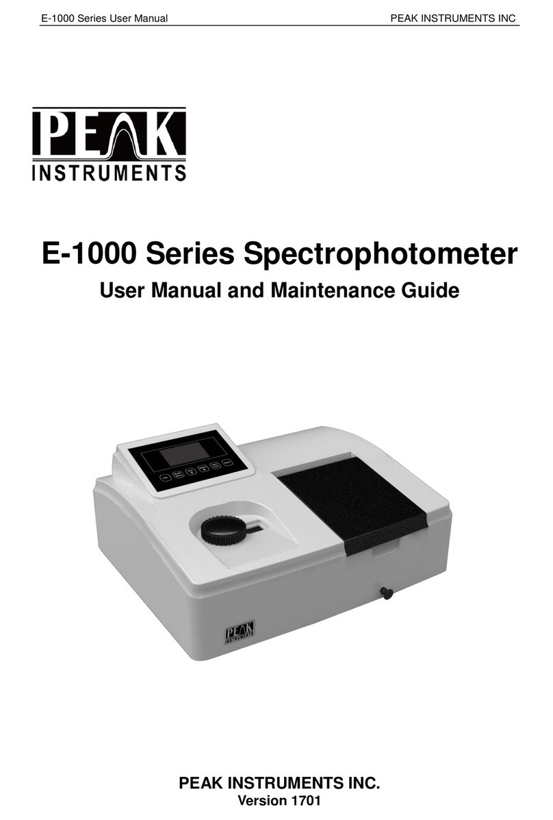 PEAK INSTRUMENTS E-1000 Series User's manual and maintenance guide