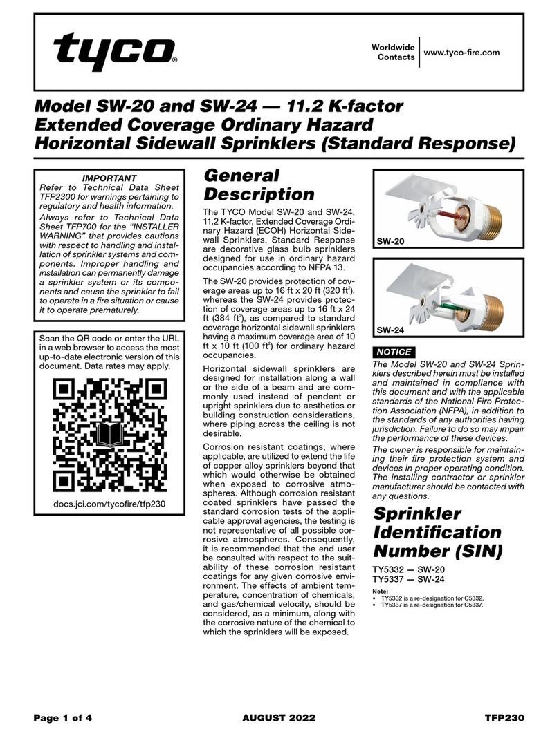Tyco SW-20 User manual