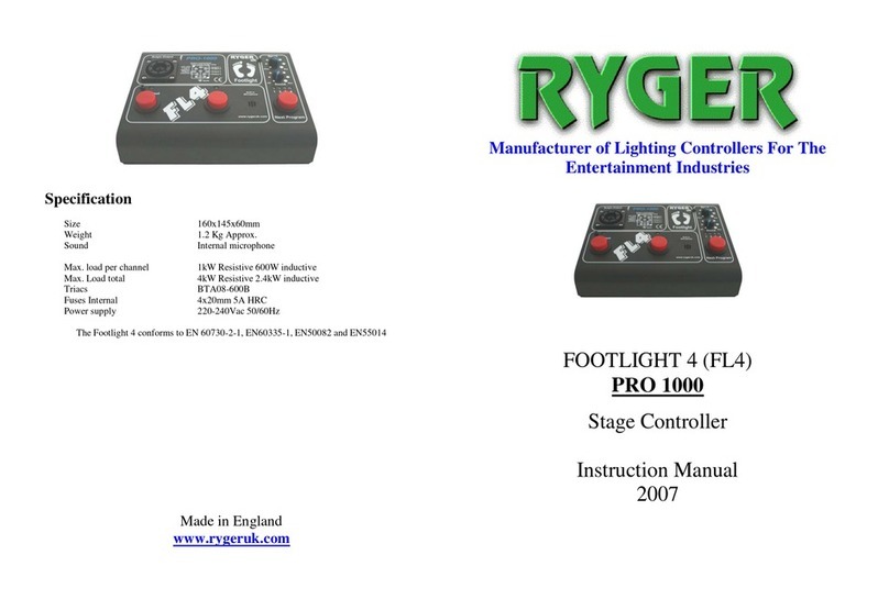 Ryger FOOTLIGHT 4 User manual