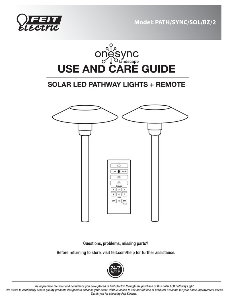 Feit Electric PATH/SYNC/SOL/BZ/2 Use and care guide Feit Electric PATH/SYNC/SOL/BZ/2 Use and care guide