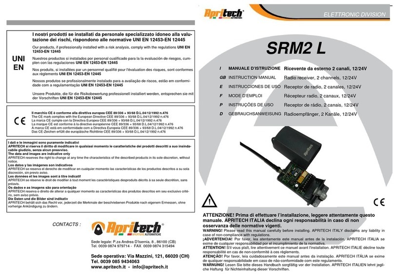 APRITECH SRM2 L instruction manual APRITECH SRM2 L instruction manual