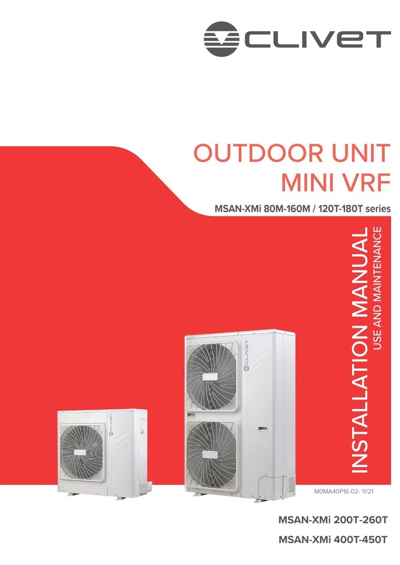 CLIVET MSAN-XMI 80M Series User manual