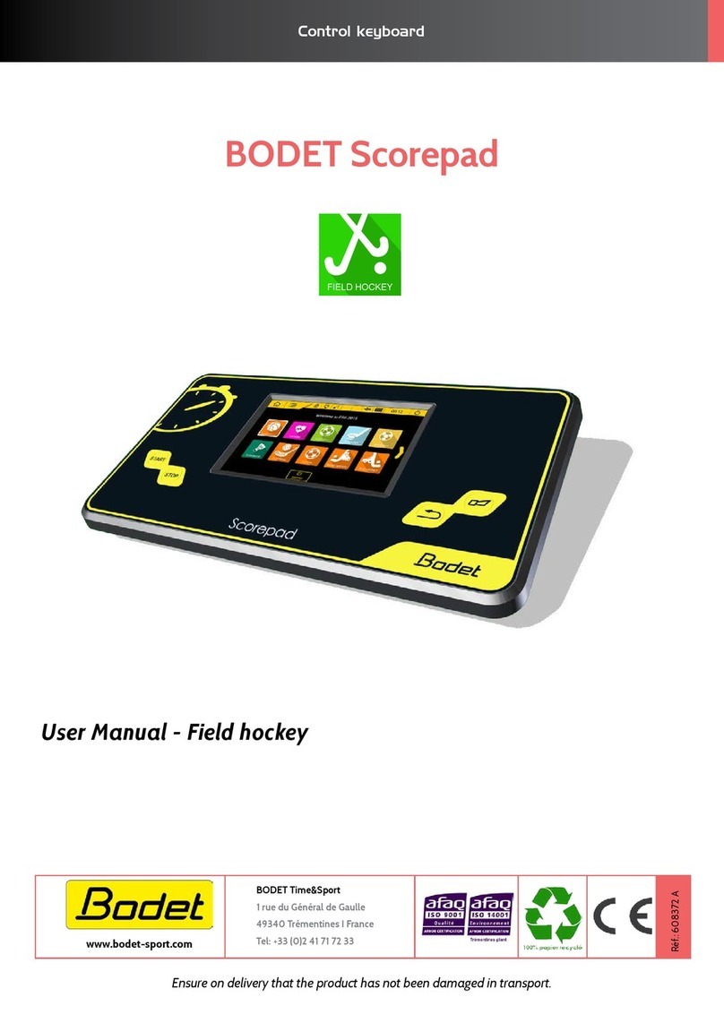 Bodet Scorepad user manual