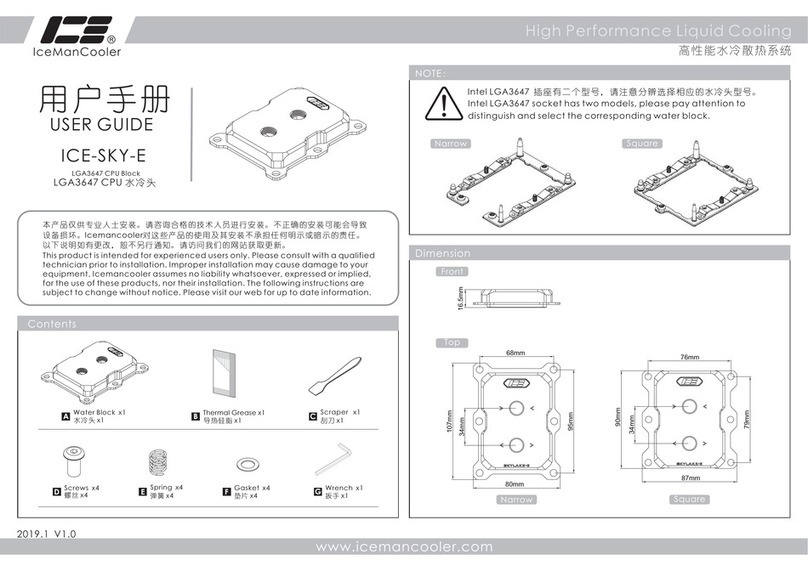 IceManCooler ICE-SKY-E user guide