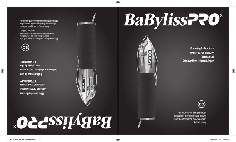 BaByliss PRO FX870 BOOST+ operating instructions