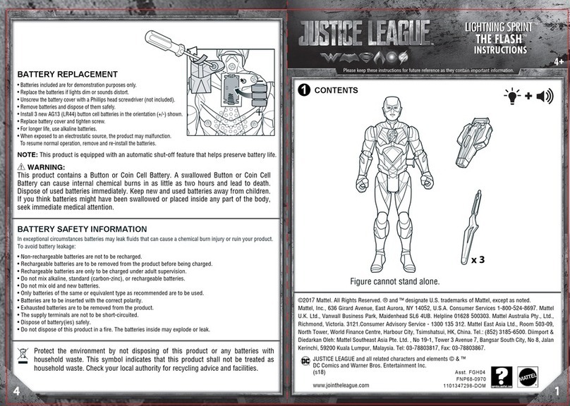 Mattel JUSTICE LEAGUE LIGHTNING SPRINT THE FLASH User manual