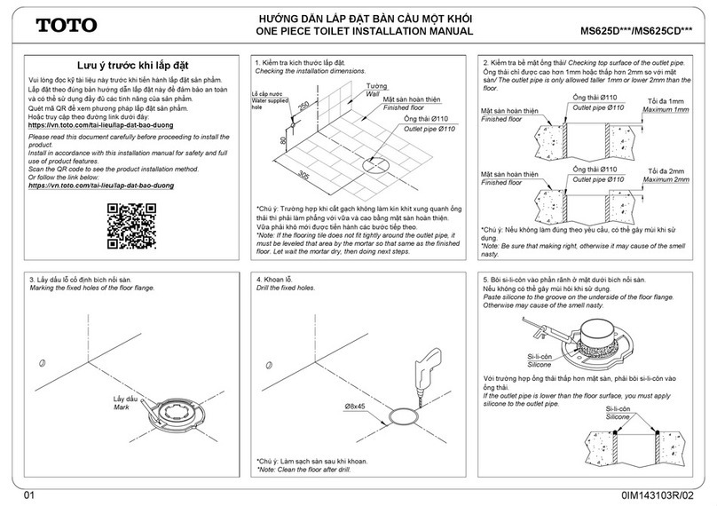Toto MS625D Series User manual