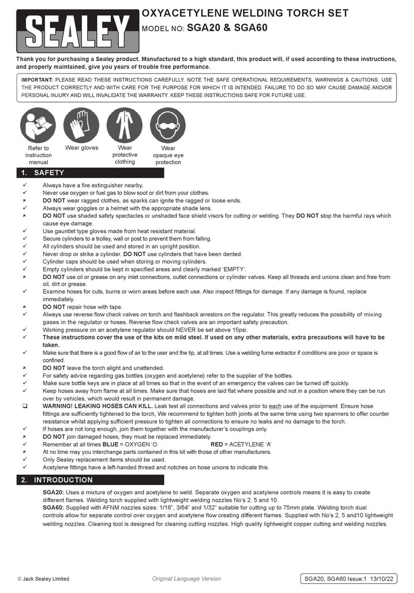 Sealey SGA20 User manual