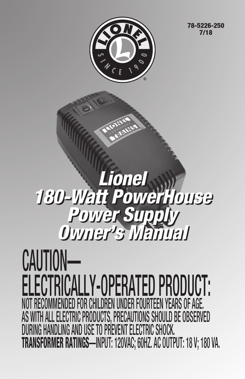 Lionel 180-Watt PowerHouse owner's manual