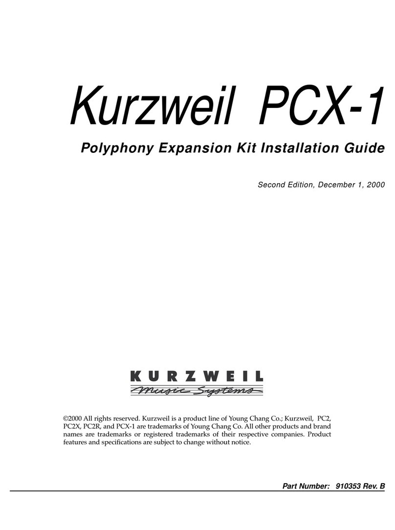 Kurzweil PCX-1 User manual