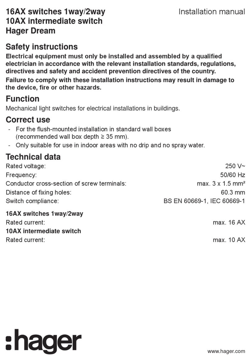 hager 16AX User manual