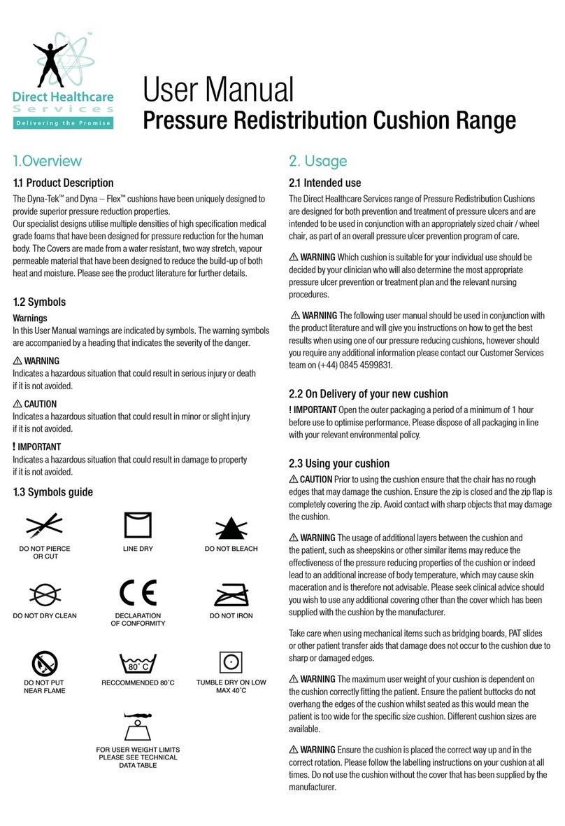 Direct Healthcare Services Dyna-Tek Gel Cushion User manual