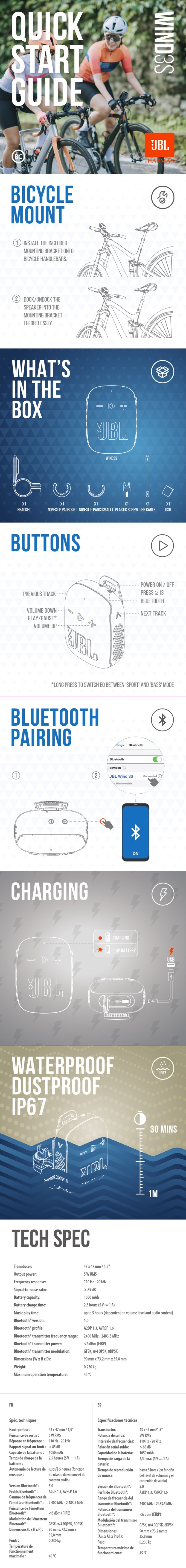 Harman JBL WIND3S quick start guide
