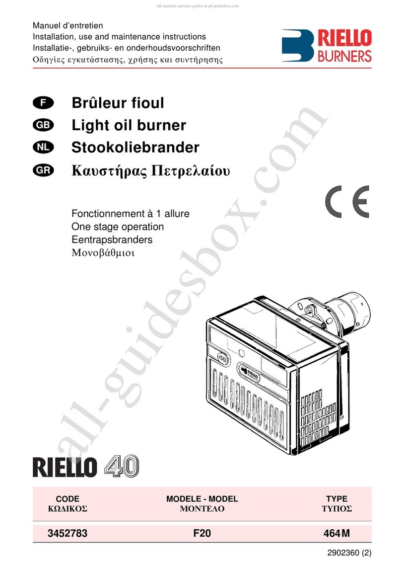 Riello Burners F20 installation instructions