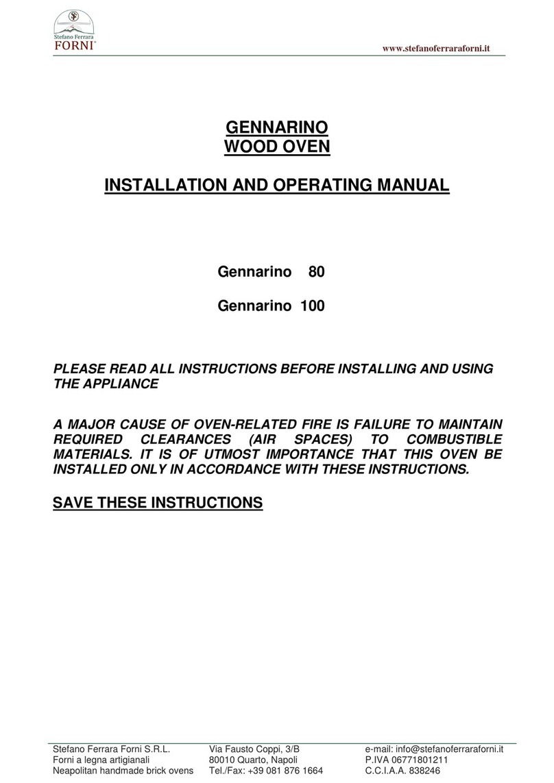 FORNI Gennarino 80 Installation and operating manual