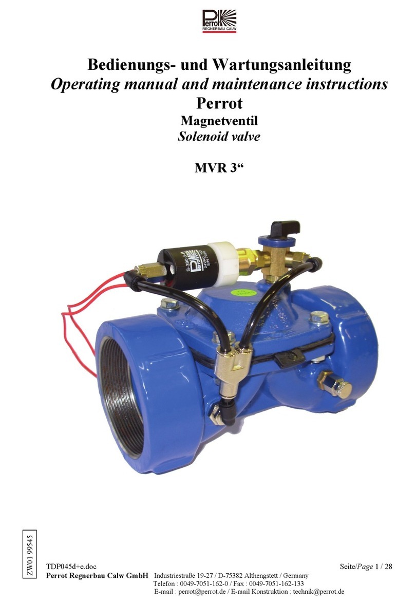 Perrot MVR 3 operating manual