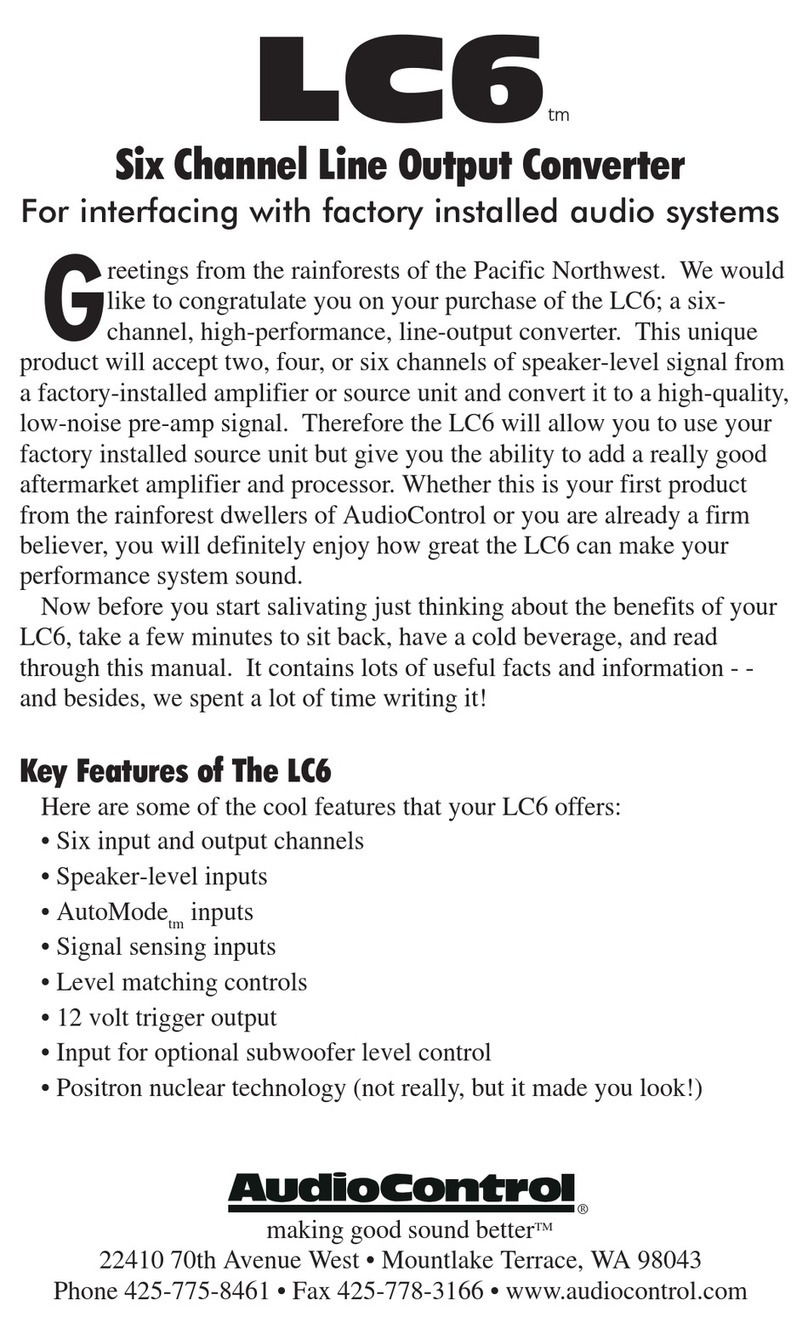 Audio Control LC6 owner's manual