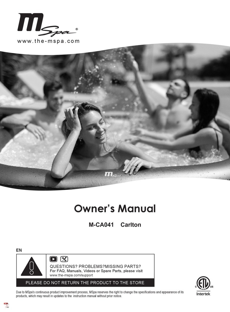 M-Spa Carlton M-CA041 owner's manual
