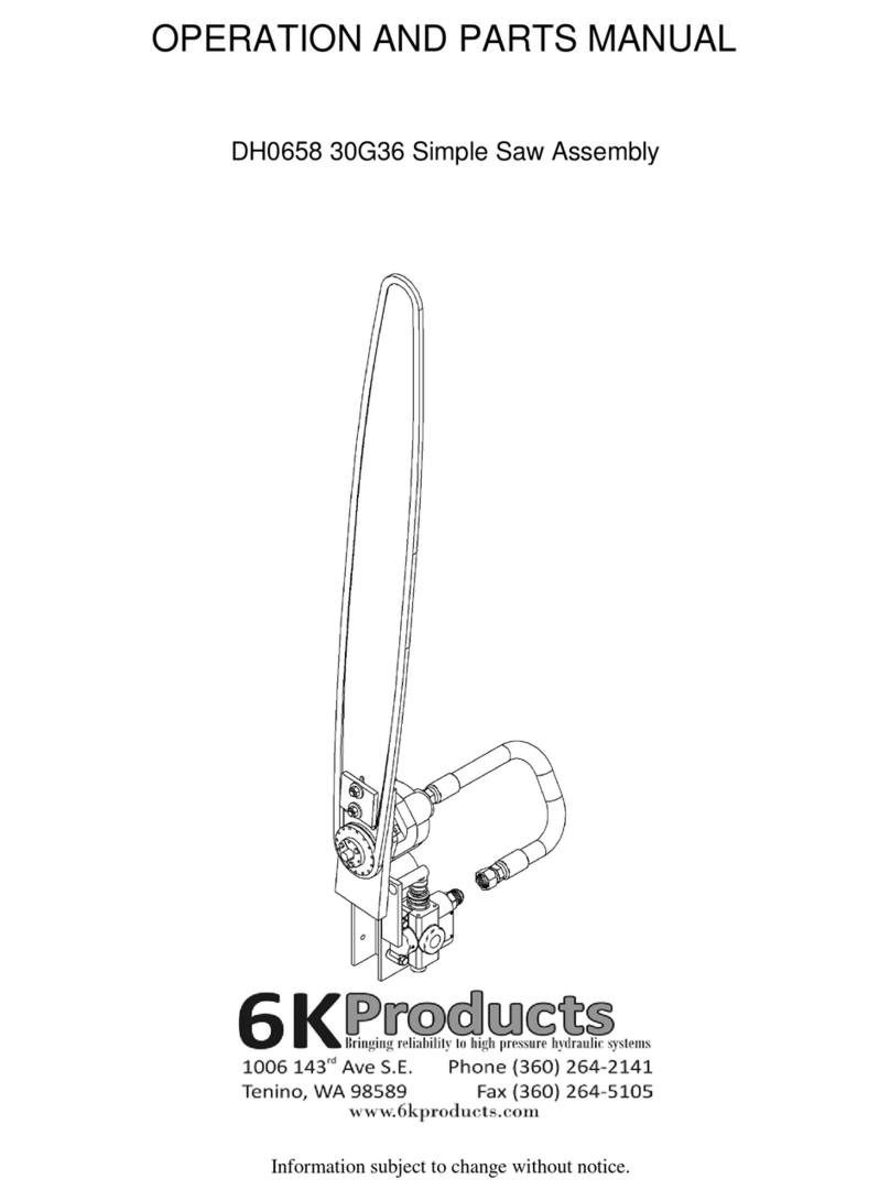6K Products DH0658 30G36 Operation and parts manual 6K Products DH0658 30G36 Operation and parts manual