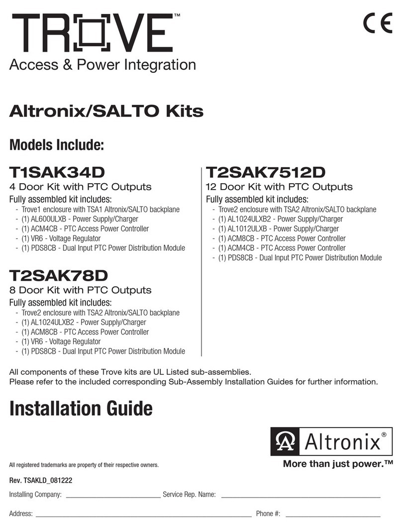 Altronix TROVE T1SAK34D User manual
