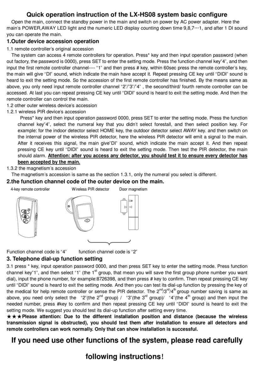 Lexing LX-HS08 Quick Instruction
