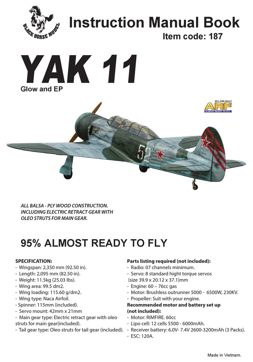 Black Horse Model YAK 11 Instruction manual book