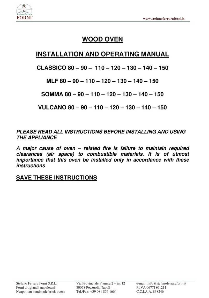 FORNI CLASSICO 80 Installation and operating manual FORNI CLASSICO 80 Installation and operating manual