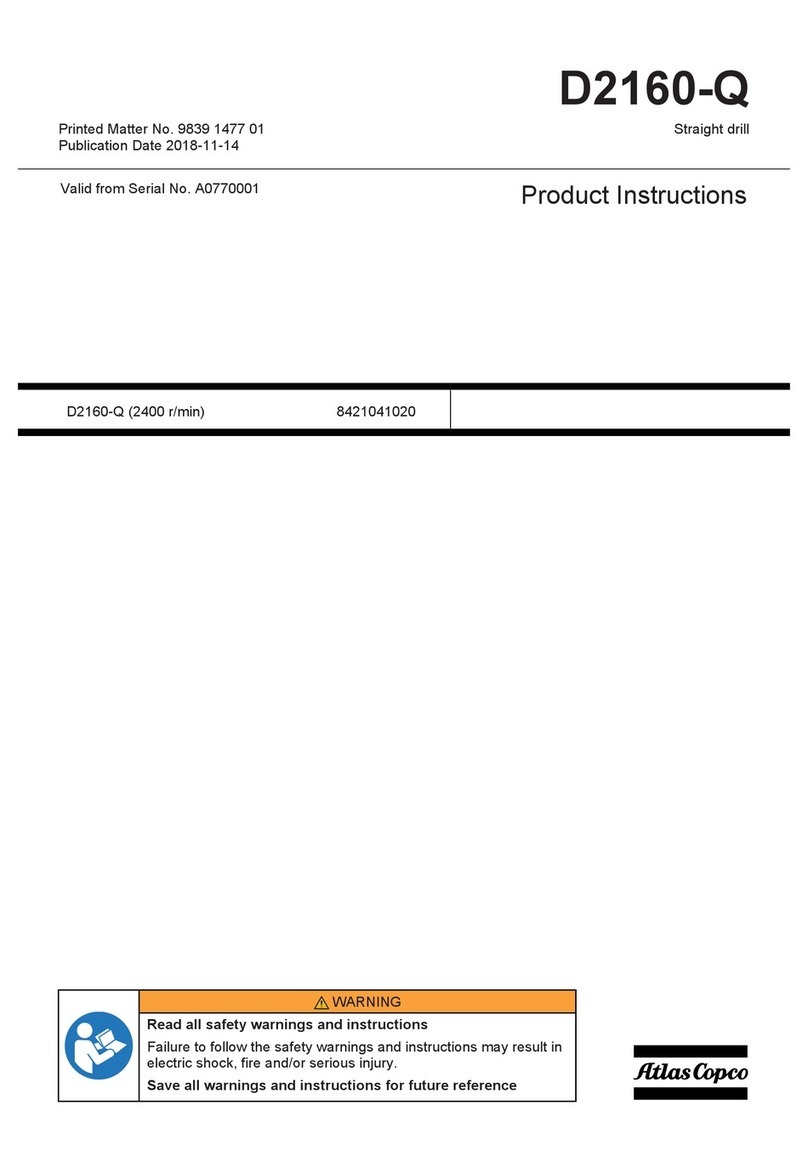 Atlas Copco D2160-Q Product instructions