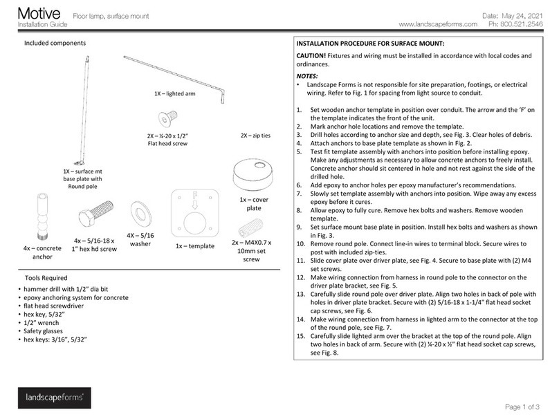 Landscape Forms Motive installation guide
