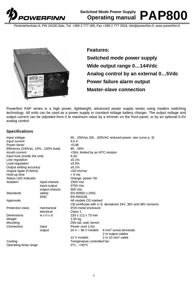 Powerfinn PAP800 operating manual