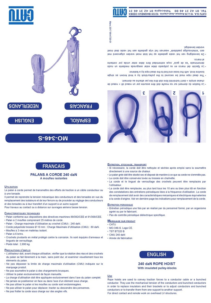 CATU MO-346-S User manual
