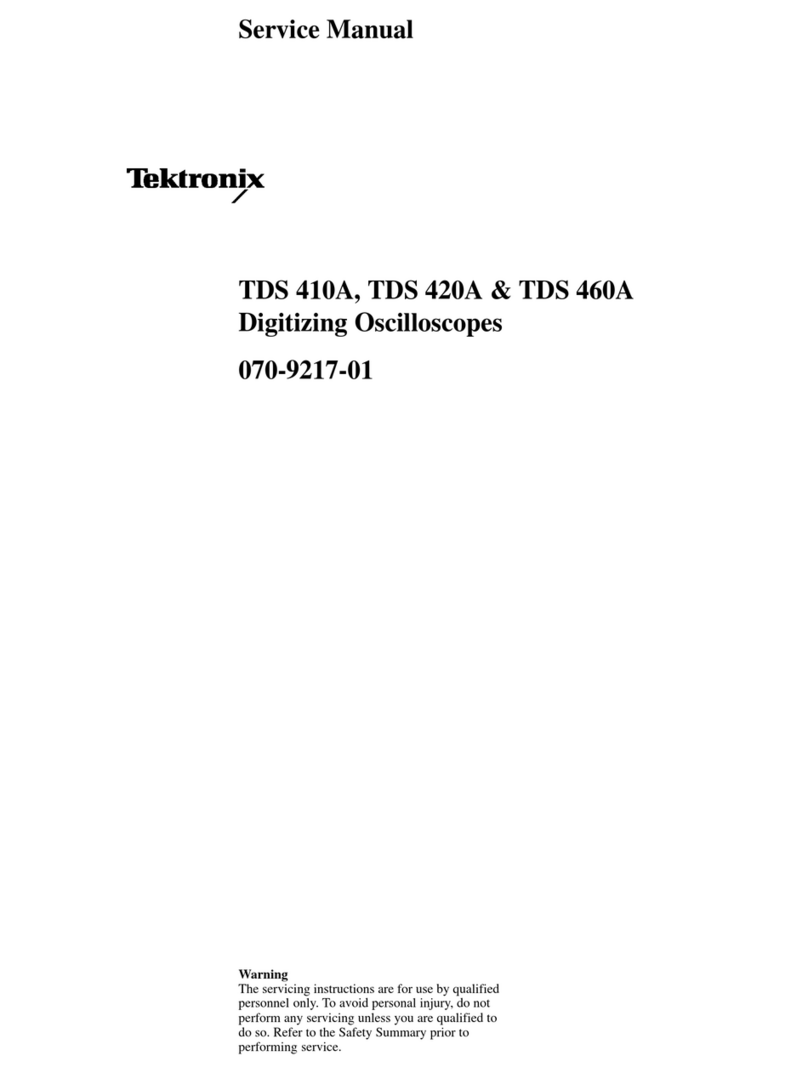Tektronix TDS 410A User manual