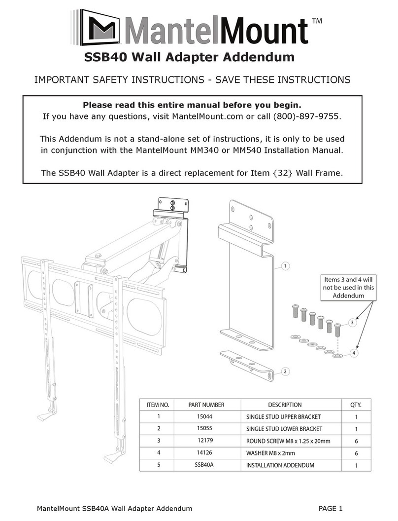 MantelMount SSB40 instructions