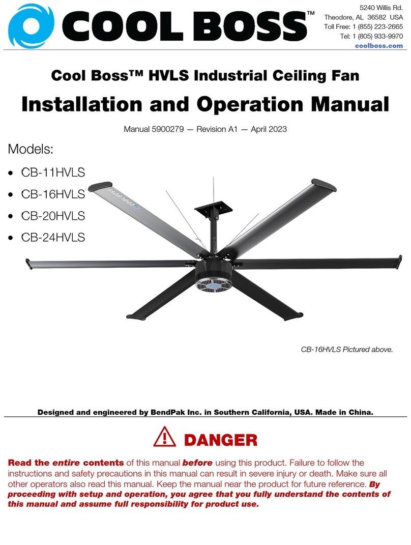 Bend-Pak COOL BOSS CB-11HVLS Installation and operation manual