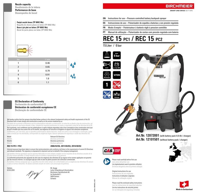 Birchmeier REC 15 PC1 User manual