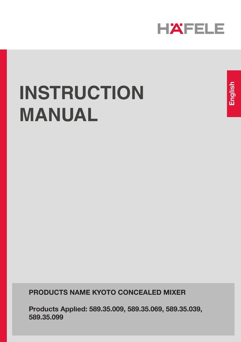 Häfele KYOTO 589.35.009 instruction manual Häfele KYOTO 589.35.009 instruction manual
