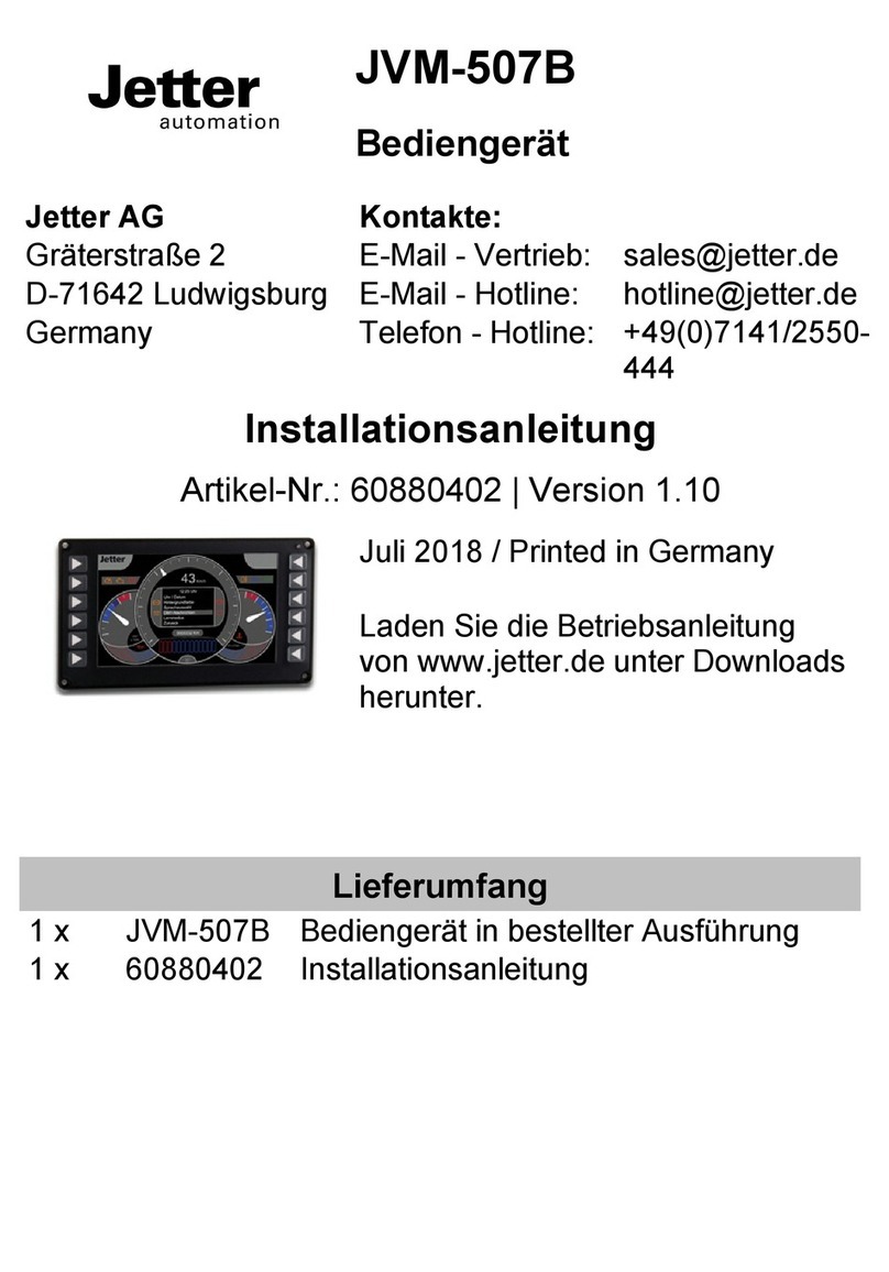 Jetter JVM-507B - HMI installation manual