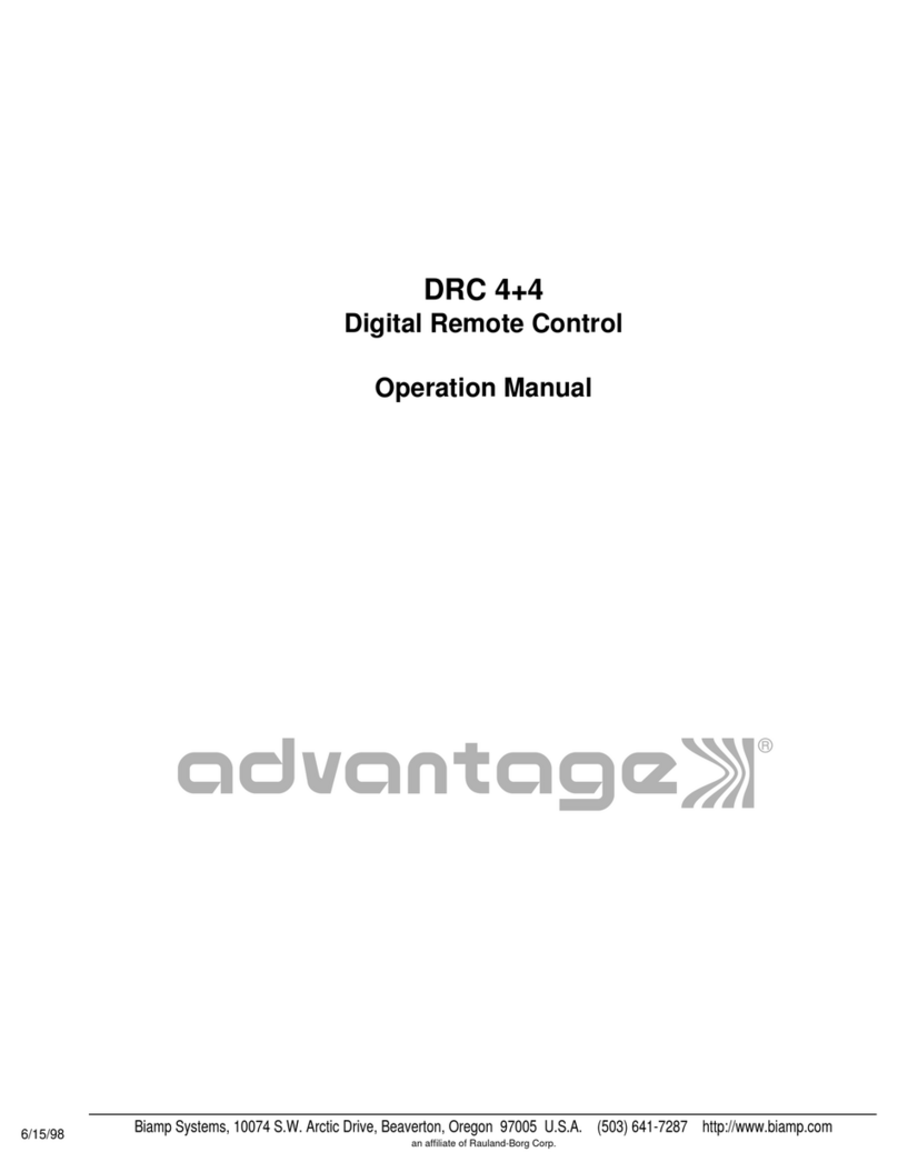 Biamp Advantage DRC 4+4 Operation manual