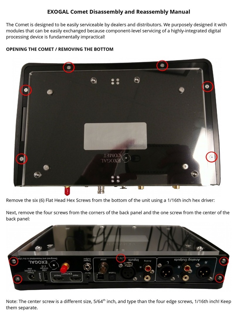 Exogal Comet Disassembly manual