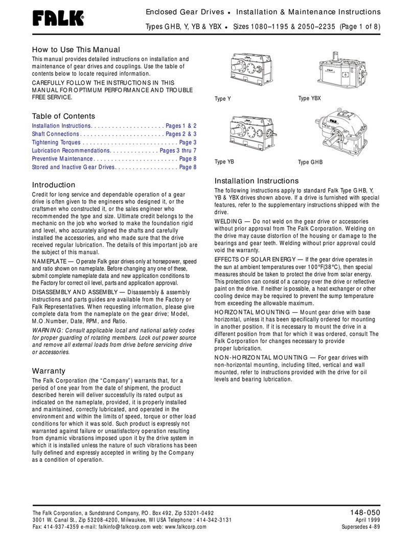 FALK GHB Series Installation & maintenance instructions