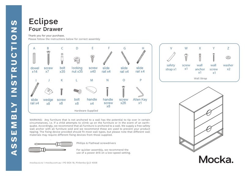 Mocka Eclipse Four Drawer User manual