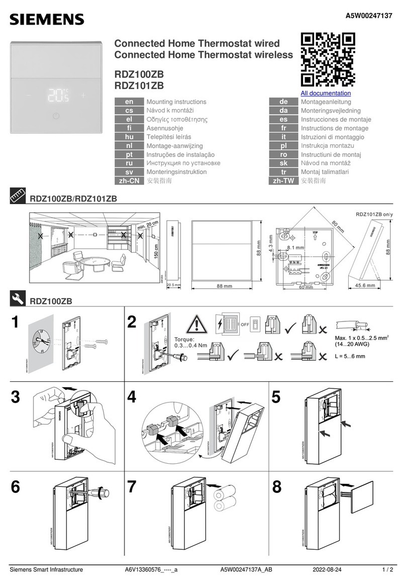 Siemens Connected Home RDZ100ZB User manual