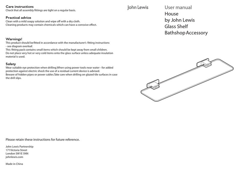 John Lewis Glass Shelf user manual
