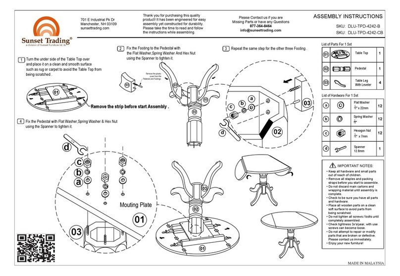 Sunset Trading DLU-TPD-4242-B User manual