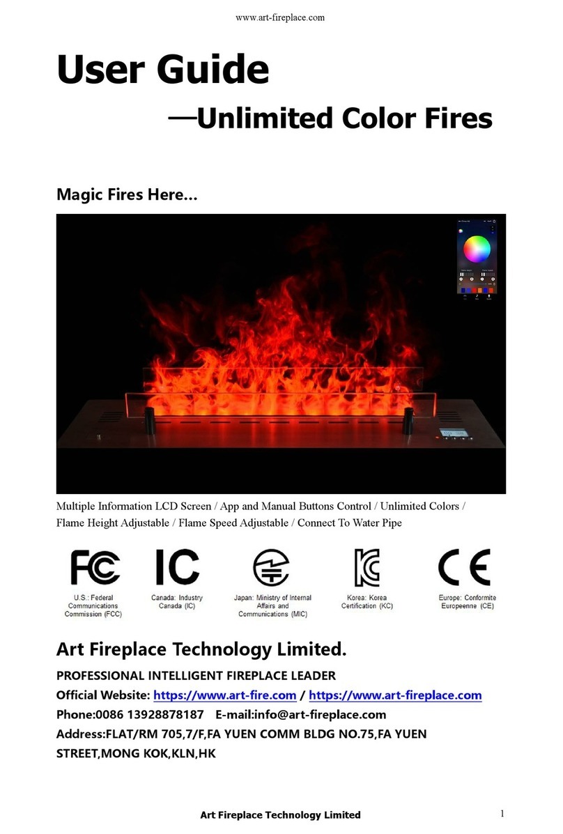 Art Fireplace Technology AFW80 User manual