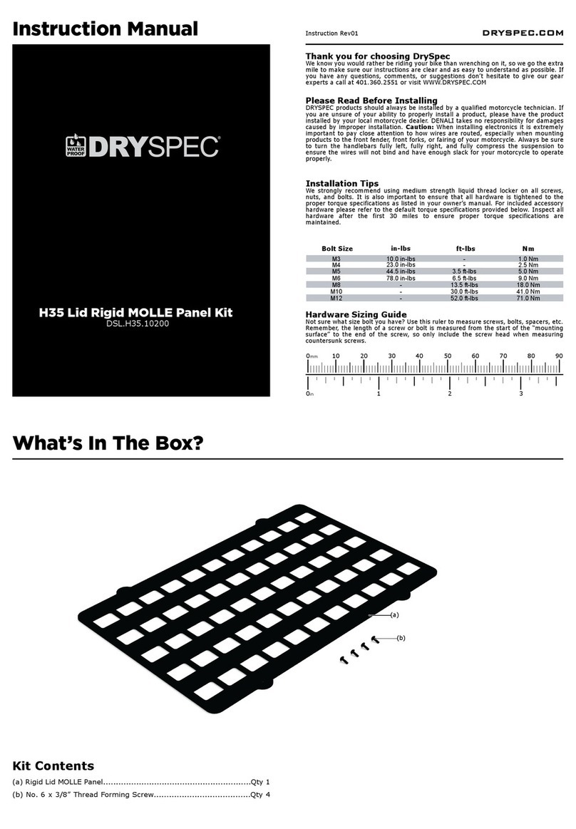 DRYSPEC H35 Lid Rigid MOLLE instruction manual