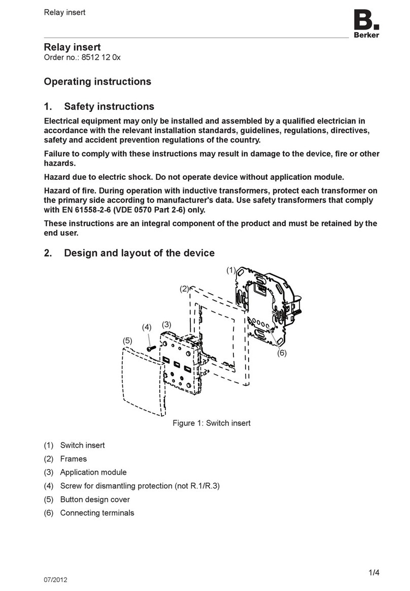 Berker 8512 12 0 Series User manual