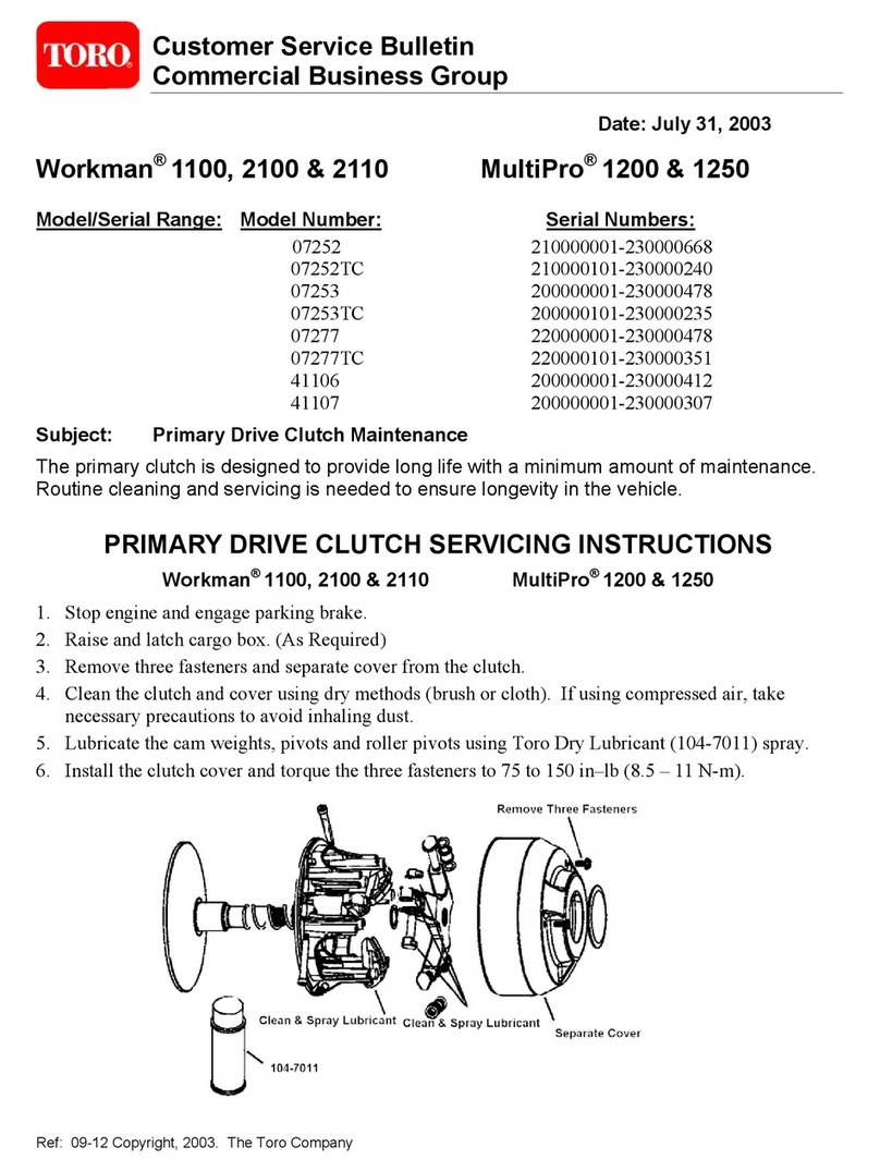 Toro Workman 1100 Reference manual